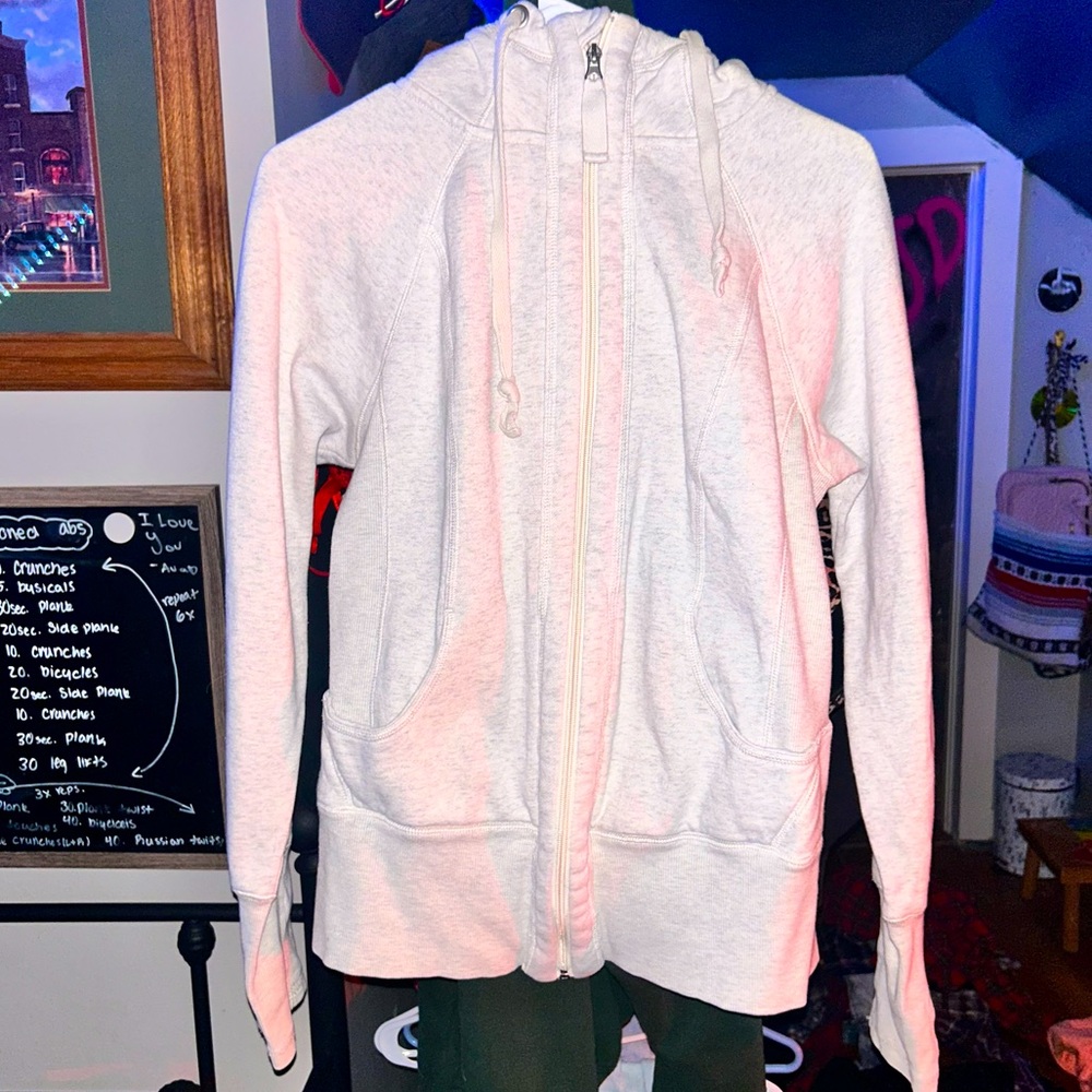 White active life zip up